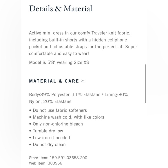 Abercrombie & Fitch Navy Traveler Athletic Mini Dress - Picture 8 of 13